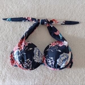 Venus Floral Halter Bikini Top, Size 32D/34C/36B
